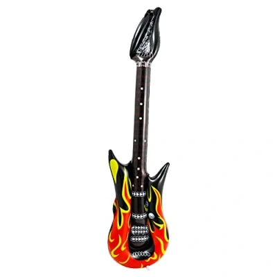 Imagen de Cetornie 35 Pulgadas Inflable Rock Guitarra Diseño Llama Fancy Dress Punk Rocker Party Accesorios