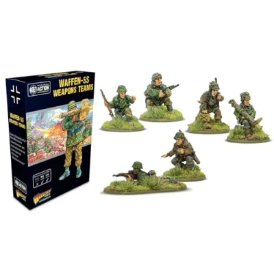 Imagen de Warlord Games Equipos de armas Waffen SS (1943 45) Miniaturas a escala 28 mm para Bolt Action altamente detalladas la Segunda guerra Mundial juegos mesa