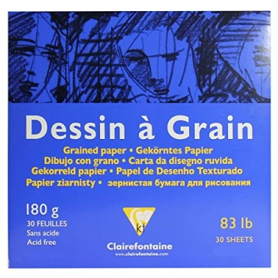 Imagen de Clairefontaine 96638C Bloc de dibujo (30 hojas, 180 g, 29,7 x cm), color blanco