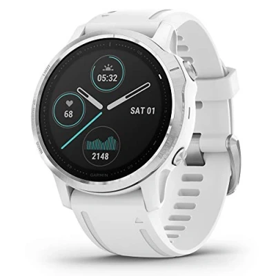 Imagen de Garmin fēnix ​​6S Reloj GPS multideporte definitivo con sensores, VO2 Max,frecuencia cardíaca, carga de entrenamiento, Blanco
