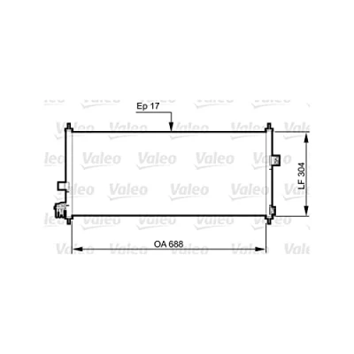 Imagen de VALEO 814328 Condensador sin secador Aluminio 304 R 134 a NISSAN: Almera 2 Limousine, II Hatchback