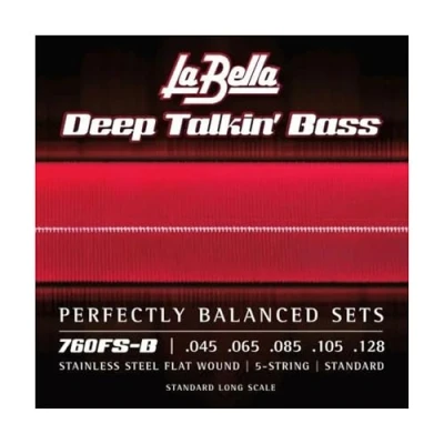 Imagen de La Bella Deep Talkin Bass Juego de cuerdas para bajo (5 cuerdas, acero inoxidable)
