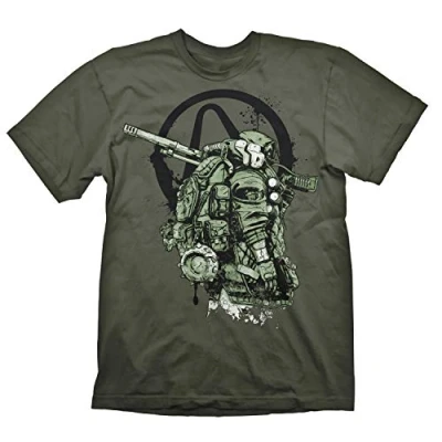 Imagen de Borderlands 3 FL4K Hombre Camiseta Verde Regular, Verde, L