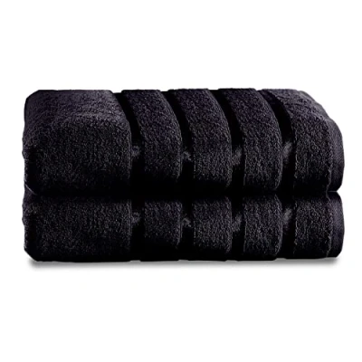 Imagen de GC GAVENO CAVAILIA Toallas de baño Lujo 500 g/m², Extra absorbentes, Paquete 2 Grandes, 100% algodón, Color Negro, Unidades