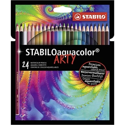 Imagen de Lápiz de color acuarelable STABILOaquacolor ARTY Estuche con 24 colores