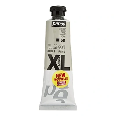 Imagen de Pébéo Aceite Fino XL, Pintura al óleo, Color Plateado, 37 ml, Plata, 37ml