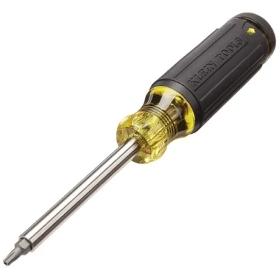 Imagen de Klein Tools 32307 destornillador a prueba de manipulaciones multibits, herramienta 27 en 1 con Torx, Hex, Torq y puntas llave tuerca 1/4 pulgadas
