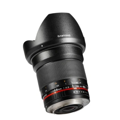 Imagen de Samyang F1120409101 Objetivo fotográfico DSLR para Sony E (Distancia Focal Fija 16mm, Apertura f/2 22 ED AS UMC CS, diámetro Filtro: 77mm), Negro