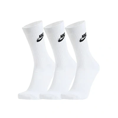 Imagen de Nike Everyday Essential Socks Lote de 3 calcetines (DE/NL/SE/PL, numéricos, 43, 46, regulares, normales, blanco/negro), blanco/negro, L = 42 46