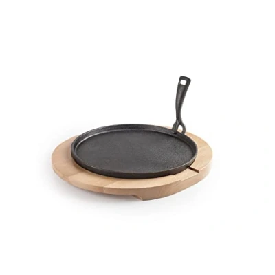 Imagen de IBILI 627030 Plato hierro fUNdido + base madera 30 CM