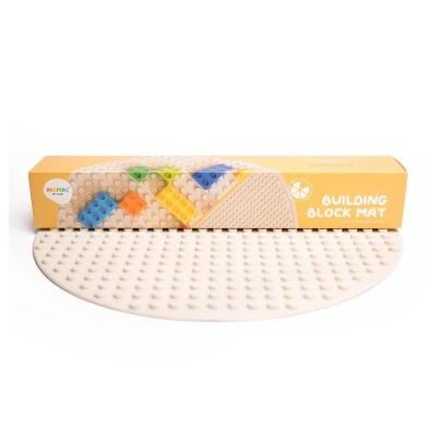 Imagen de Inspire My Play Tapete de Silicona para Bloques construcción, Compatible con Las Principales Marcas Doble Cara, Accesorio PlayTray sensorial Piedra