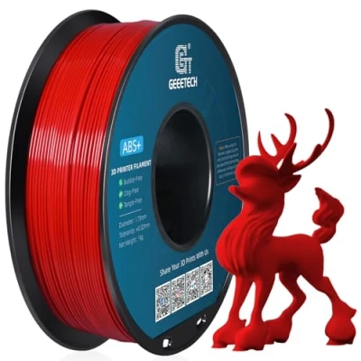 Imagen de GEEETECH filamento ABS+ de 1,75 mm, impresora 3D 1 kg, precisión dimensional +/ 0,03 rojo