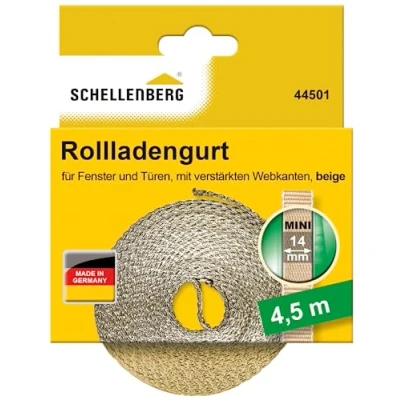 Imagen de Schellenberg 44501 Cinta de persiana enrollable 14mm, 4,5m, beige