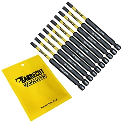Imagen de 10 x SabreCut SCTX3089_10 89 mm T30 TX30 Juego de puntas destornillador impacto magnético Torx Heavy Duty Compatible con Dewalt Milwaukee Bosch Makita y más