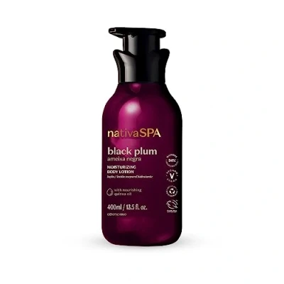 Imagen de O Boticário Nativa SPA Ciruela Negra, Crema Hidratante Corporal, Perfumada Loción para El Cuerpo con Gotas de Quinoa Más Hidratación 400 ml