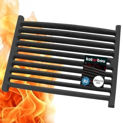 Imagen de KOTARBAU® Rejilla de Hierro Fundido para Chimenea, 26 x 21 cm, Cenizas, Rectangular chimeneas, Estufas, Parilla Resistente