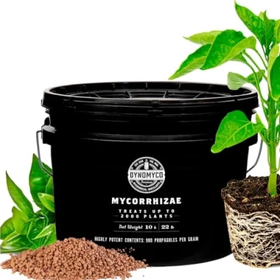 Imagen de Inoculante de micorrizas DYNOMYCO® Cepas alto rendimiento Fórmula concentrada Mejora la absorción nutrientes Aumenta el las plantas (10 KG / 22 LB)