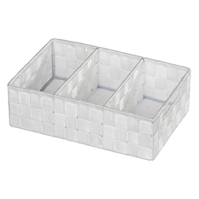 Imagen de Wenko Organizador Adria Blanco 3 Compartimentos Caja de Almacenamiento, con asa