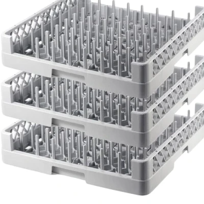 Imagen de Gastronette 3 unidades de cestas para platos, vasos, bandejas GN, tazas 64 dedos, cesta 50 x cm, lavavajillas comerciales