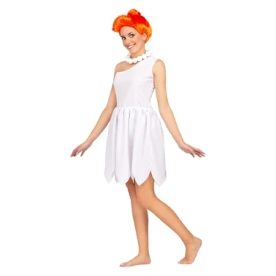 Imagen de Funidelia Disfraz de Vilma Picapiedra Los para mujer The Flintstones, Cavernícolas adultos y divertidos accesorios Fiestas, Carnaval Halloween Talla S Blanco