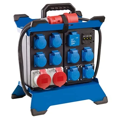 Imagen de as Schwabe STECKY DUO 2 distribuidor de corriente portátil (conector CEE, 400 V/16 A, 5 pines, 8 x Schuko, CEE 16 puertos USB, adaptador móvil, para interior y exterior,