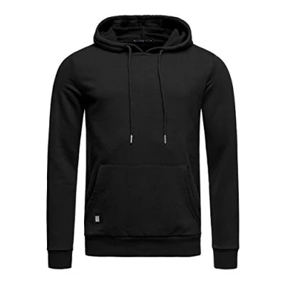 Imagen de RED BRIDGE Sudadera Unicolor con Capucha de algodón para Hombre Negro