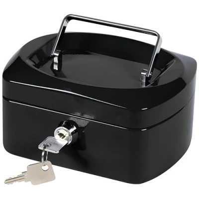 Imagen de Q Connect Caja Caudales 6&quot; 152x115x80 Mm Negra Con Portamonedas