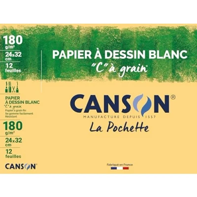 Imagen de CANSON Zeichenpapier &quot;C&quot; à Grain, 320 x 240 mm, 180 g/qm