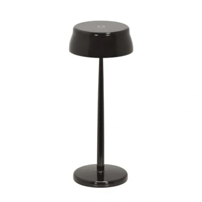Imagen de Zafferano, Lámpara Sister Light Wi Fi, de Mesa Recargable e Inalámbrica con Control Remoto, para Salón y Exterior, Atenuador Gradual, 2200 4000 K, Altura 32,8 cm, Color Negro Perla