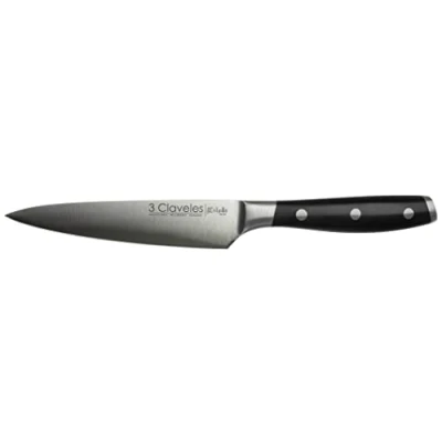 Imagen de 3 Claveles Cuchillo Cocinero Forjado, Pulido Mate, Acero Inoxidable, línea Toledo (13cm 5&quot;), 01531