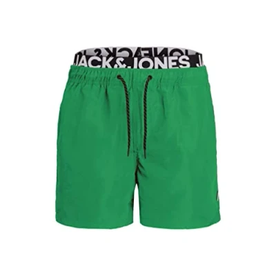 Imagen de JACK &amp; JONES Jjiaruba Jjswimshorts AKM Db Wb Solid Bañador, Verde (Jelly Bean), M