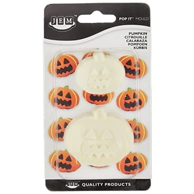 Imagen de JEM 1102EP012 Molde Pop it para Decoración de Fondant Halloween Calabaza, Crema, 6x2x5 cm