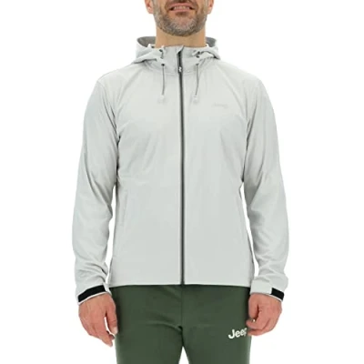 Imagen de JEEP O102714 J955 J CHAQUETA LEGERA SOFTSHELL CAPUCHA Hombre con bolsillos de cremallera J23S Glacier Grey XL