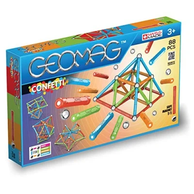 Imagen de Geomag Classic Confetti 88 Piezas Juego de Construcción Magnético para Niños a Partir 3 Años 3D Bloques Magnéticos Hecho en Suiza Fomenta la Creatividad