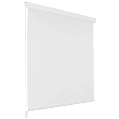 Imagen de vidaXL Persiana Enrollable de Ducha, Cortina Impermeable Estor Decorativo, Biombo para Baño Bañera Regadera, Blanco 100x240 cm