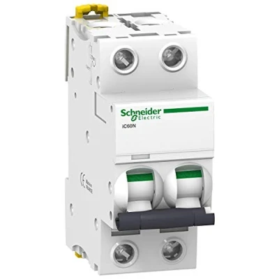 Imagen de Schneider Electric A9F74202 Interruptor Automático Magnetotérmico Ic60N, 2P, 2A, Curva C