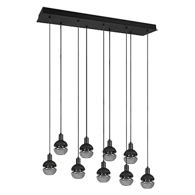 Imagen de Trio Lighting Lámpara colgante Mela, angular, 9 luces, negro
