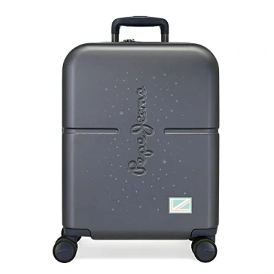 Imagen de Pepe Jeans Jane Maleta de cabina azul 40x55x20 cms Rígida ABS Cierre TSA integrado 37L 3,22 kgs 4 Ruedas dobles Equipaje Mano