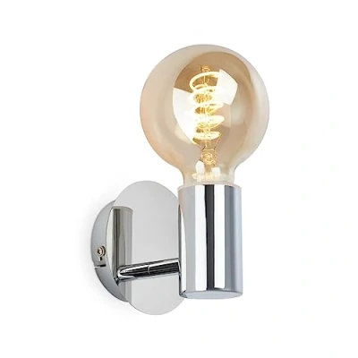 Imagen de BRILONER Indoor Wall Light, Bathroom Lamp, Splashproof Light for Bathroom, Mirror 1 x E27, Chrome