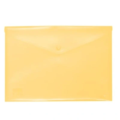 Imagen de Grafoplas Sobre Plástico con Cierre Clic Ecoplás Tamaño Folio Color Amarillo Soft Traslúcido 33,4x23,5cm Perfecto para Documentos Escolares, Domésticos y de Oficina A4