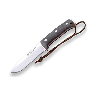 Imagen de Joker Cuchillo de Supervivencia Nomad CV125, Mango micarta Canvas, Hoja 12,7 cms, Funda Piel Negra, Incluye Paracord, Herramienta Pesca, Caza, Camping y Senderismo