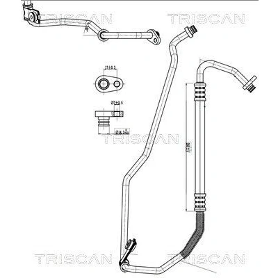 Imagen de TRISCAN 9010 28022 Tubería de baja/alta presión, aire acondicionado compresor a condensador PEUGEOT: 207 Hatchback