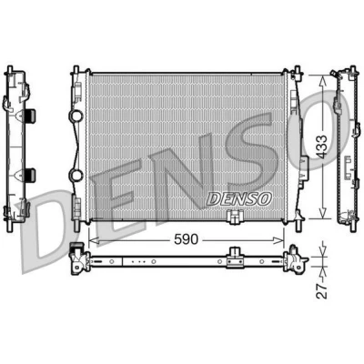 Imagen de DENSO DRM46019 Radiador, refrigeración del motor Aluminio 590 433 27 NISSAN: Qashqai / Qashqai+2 I
