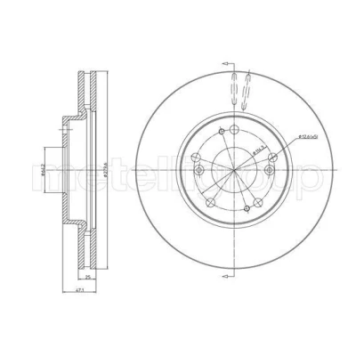Imagen de Disco de freno METELLI 23 1536C
