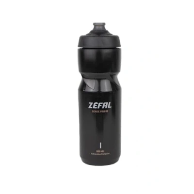 Imagen de ZEFAL Sense Pro 80 Bidón Bicicleta Negro Botella Ciclismo MTB/Bici Montaña o de Carretera Negro, 800ml, 85g Fabricado en Francia
