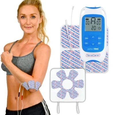 Imagen de TensCare Perfect TENS &amp; Electrodo común Dispositivo clínicamente probado para aliviar el dolor, alivio del dolor agudo y crónico, color azul