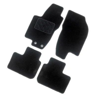 Imagen de AutoStyle TM JE510 Juego de alfombrillas suelo textil delante y detrás negro