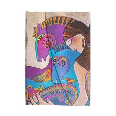 Imagen de Hardcover Notizbuch Maria and Mares Mini Liniert: Hardcover, Wrap Closure, 85 gsm, ribbon marker, pouch (Mystical Horses)