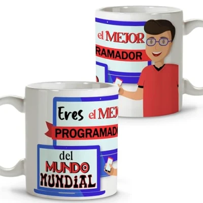 Imagen de LolaPix Taza programador informatico. Tazas originales para regalar. Regalos programadores. personalizadas. cerámica 330 ml.