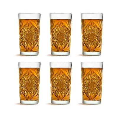 Imagen de Libbey Largo Vaso Hobstar 470 ml / 47 cl 6 Unidades Diseño Vintage Apto Para Lavavajillas.